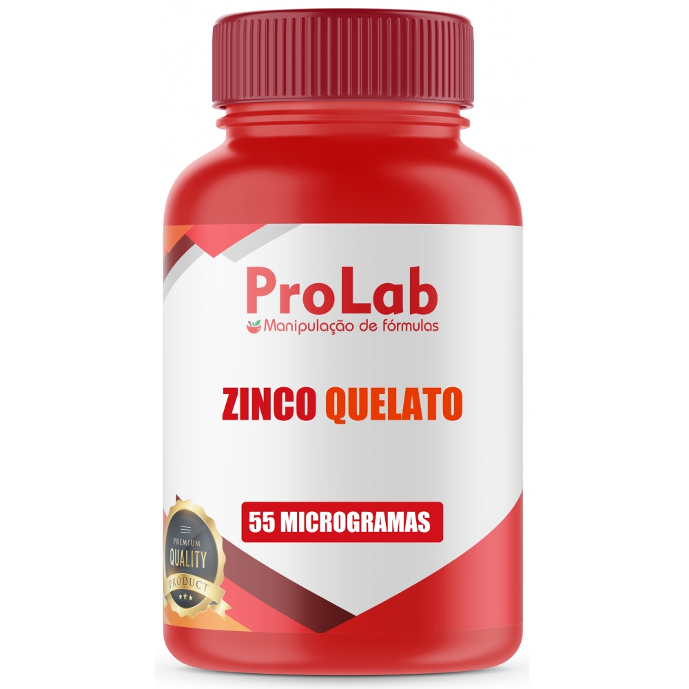 Zinco Quelato 55mg Com 120 Cápsulas - Autêntico
