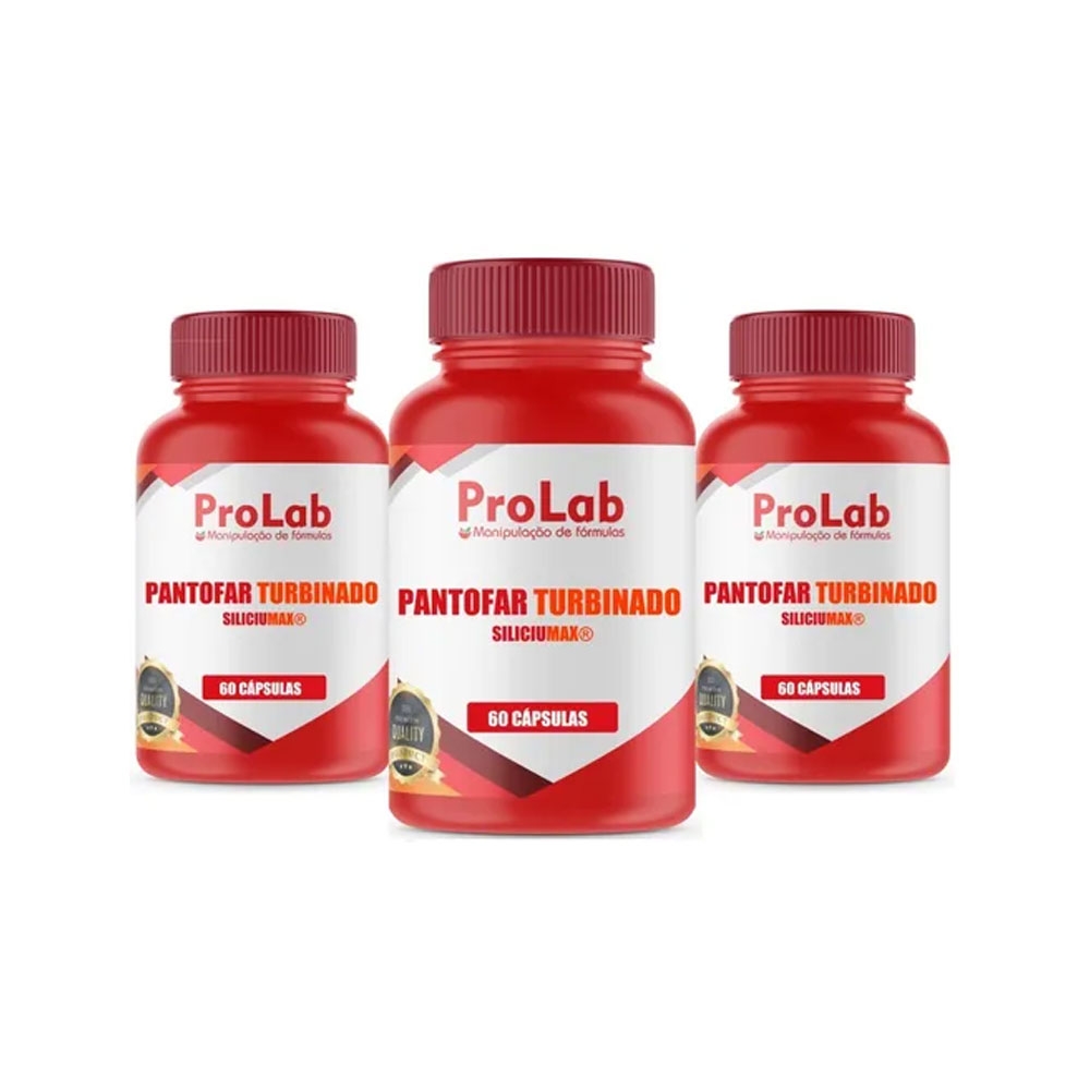 Pantofar Turbinado (kit 3 Frascos) Com 60 Cápsulas - Siliciumax ® - Preto